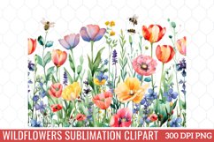 Wildflowers Sublimation Clipart Product Image 1