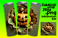 VIVID 20oz Tumbler Artwork , 3D Pumpkin Product Image 1