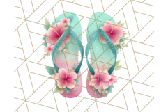 Pink and Mint Summer Clipart PNG Beach Icons, Summer Fun Png Product Image 4