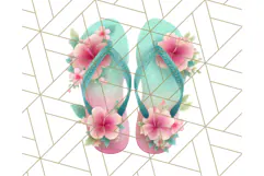 Pink and Mint Summer Clipart PNG Beach Icons, Summer Fun Png Product Image 4