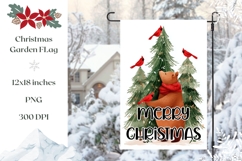 Cartoon Christmas Bear Garden Flag Template Product Image 1