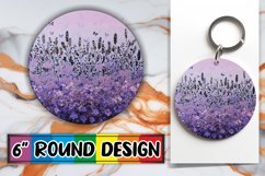 Glittering Petal Leopard Sublimation Circle: Keychain, Coast Product Image 1