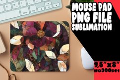 Glittery Flower Mosaic Mouse Pad Sublimation PNG Product Image 1