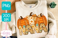 Fall Nana sublimation PNG, Fall shirt front and back PNG Product Image 2