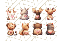 Cute Back View Sitting Animal Clipart PNG From Behind Product Image 4
