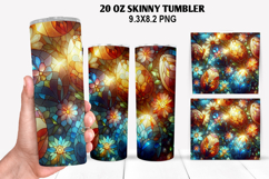 Skinny Tumbler 20oz Wrap Design, Easter Tumbler PNG Design Product Image 1