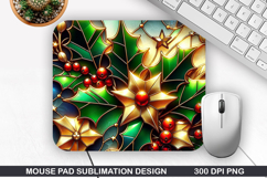 Flowers Mouse Pad Sublimation,Christmas Mouse Pad PNG Design Product Image 1
