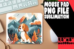 Dog in the Wild Mouse Pad Sublimation Product Image 1