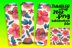 Vintage Floral Tumbler Wrap Art 20oz Product Image 1