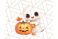 Cute Halloween Ghost Clipart PNG, Ghost and Friends Holiday Product Image 4