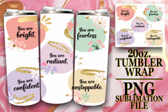 Enchanted Dreams 20oz tumbler wrap, Quote Product Image 1
