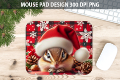 Christmas Squirrel Pad Sublimation - Animal PNG Design Product Image 1