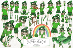St Patricks Girl Clipart Product Image 1