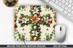 Flowers Mouse Pad Sublimation, Spring Mouse Pad PNG Design Product Image 1