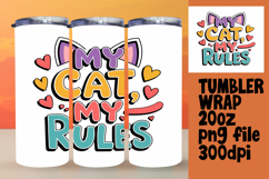 DYNAMIC 20oz Tumbler Template for Gifts , Cat Quote Product Image 1