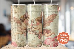 Cupid Vintage Valentine Tumbler | Valentine Tumbler Wrap Product Image 1