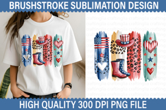 4th of July Brushstroke Sublimation - Patriotic Brushstroke Product Image 1