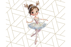 Nutcracker Ballet Clipart, Holiday Ballerina PNG Art Product Image 4
