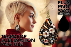 Colorful Teardrop Earrings Magic, Leopard Prints Product Image 1