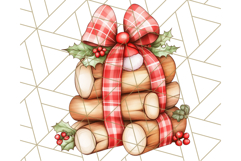 Vintage Christmas Clipart PNG, Cute Animals Holiday Elements Product Image 4
