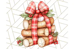 Vintage Christmas Clipart PNG, Cute Animals Holiday Elements Product Image 4