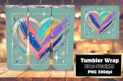 DIY 20oz Tumbler Wrap File , Heart Product Image 1