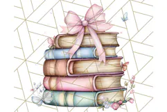 Bookish Fairy PNG Clipart, Whimsical Reading Elements Png Product Image 4