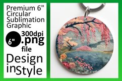 Vibrant 3D Summer Round Design Sublimation Product Image 1
