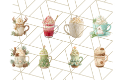 Christmas Coffee Mugs Clipart 60 PNG Festive Cups Product Image 8