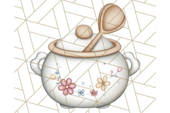 Cottagecore Kitchen Chicken Clipart PNG, Fairytale Style Product Image 4