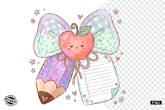 Back to School Pencil Bow PNG Product Image 1