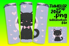 Artistic Watercolor Cat Tumbler Wrap Product Image 1