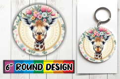 Radiant Round Car Coaster Magic, Giraffe Product Image 1