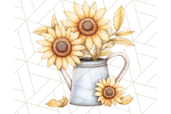 Rustic Sunflower Clipart, Soft Country Farmhouse Florals Png Product Image 4
