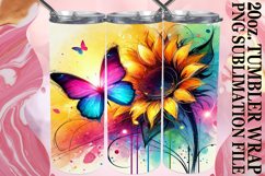 Gentle Moments 20oz tumbler wrap, Butterfly Product Image 1