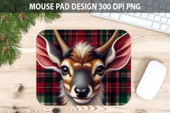 Christmas Reindeer Mouse Pad Sublimation - Animal PNG Desig Product Image 1