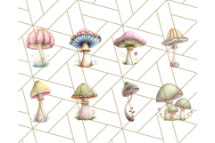 Mushroom Clipart, Realistic Forest Mushrooms PNG Product Image 8