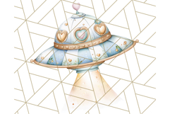 Kawaii Space Vehicles Clipart PNG, Cute Sci-Fi Tech Clip Art Product Image 4