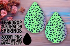 Vibrant Leopard Print Gradient Teardrop Earring Wrap PNG Product Image 1