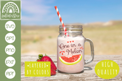 One in a Melon SVG, Kids Summer Shirt SVG, Watermelon SVG Product Image 3