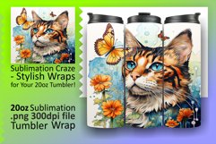 Cat Lovers&#039; Tumbler Extravaganza: Sublimation Fun Product Image 1