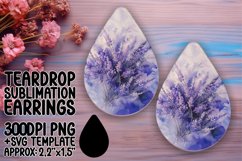 Bright Floral Pattern - Teardrop Earring Design Product Image 1