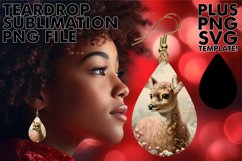Fun Teardrop Earrings Sublimation, Christmas Product Image 1