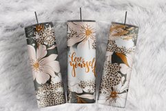 Love Yourself Tumbler Floral Cheetah 20oz tumbler designs Product Image 1