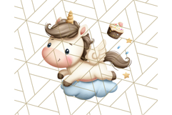 Cute Dessert Unicorn PNG Clipart with Cupcakes &amp; Candies Product Image 4