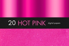 Hot Pink Digital Paper, Bright Pink Backgrounds, Fuchsia Product Image 5