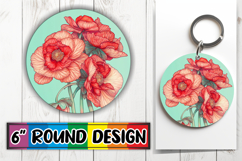 Colorful Circle Design Car Coaster , Beauty Flower Product Image 1