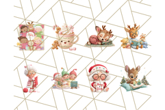 Santa’s Pajama Day Clipart, Cute Christmas Bedtime PNG Product Image 8