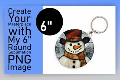 Holiday 3D Snowman Stained Glass Keychan PNG Product Image 1