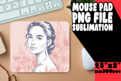 Radiant Mouse Mat Sublimation PNG, Beauty Woman Product Image 1